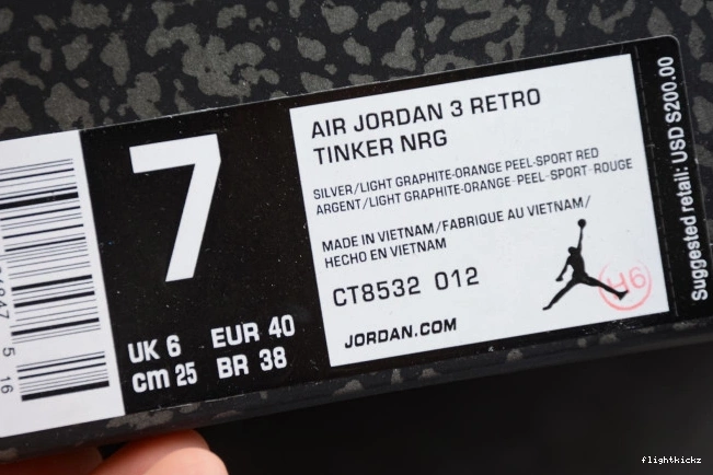 (2021) 3 Jordan Cool Air Retro Grey CT8532-012 0817